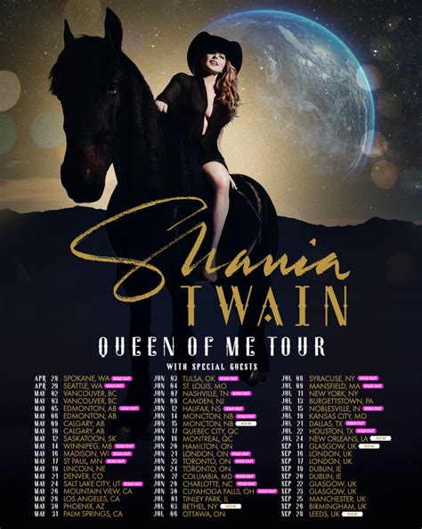 shania twain concert dates and venues